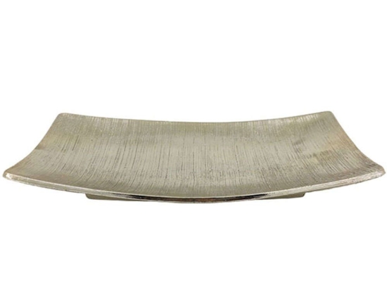 Διακοσμητική Πιατέλα 15-00-22957 40x24x5cm Platinum Marhome Κεραμικό