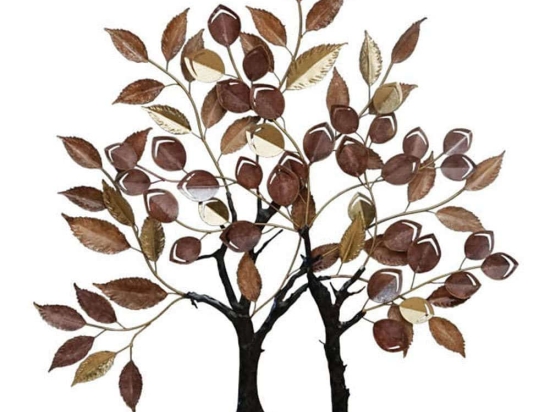 Διακοσμητικό Τοίχου Δέντρα 15-00-21405 90x97x9,5cm Multi Marhome Μέταλλο