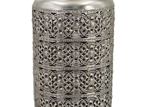 Φανάρι 15-00-22410 Φ18,5x30cm Silver Marhome Μέταλλο