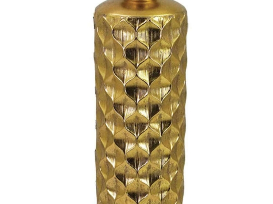 Βάζο Μεταλλικό Μπουκάλι 15-00-22415 Φ17x49cm Gold Marhome Μέταλλο