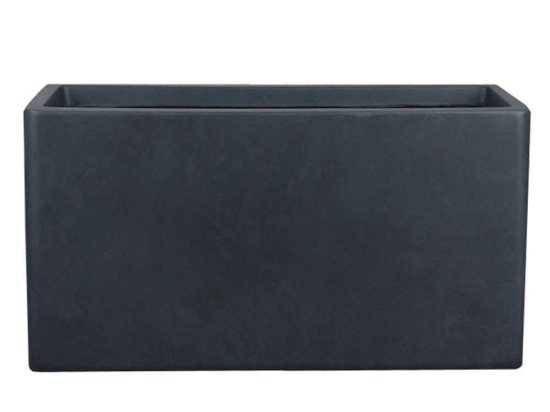 Κασπώ Ζαρντινιέρα Πήλινη 06-00-22910-S 80x20x38cm Black Marhome Πηλός