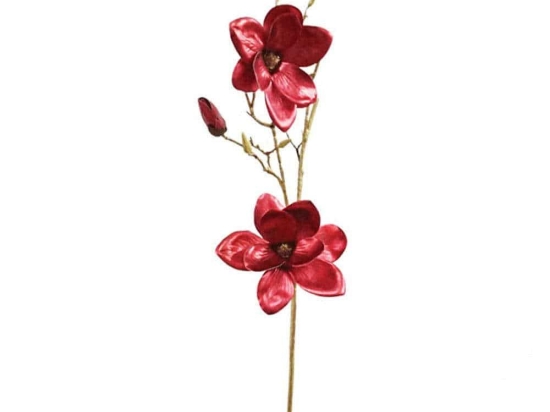 Λουλούδι - Κλαδί Μανώλια 99-00-17919 92cm Red Marhome