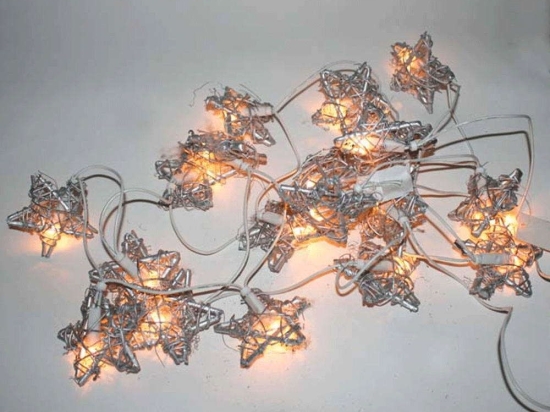Χριστουγεννιάτικα Λαμπάκια Αστέρι 20 Led 99-01-2369-1 1,35m+1,3m Silver Marhome