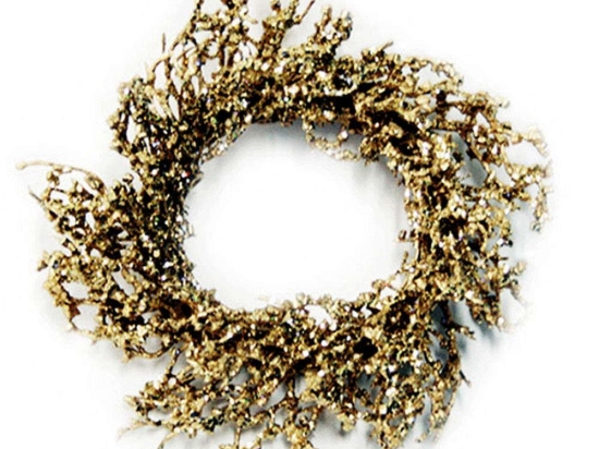 Χριστουγεννιάτικο Στεφάνι 99-00-95454 Φ19cm Gold Marhome