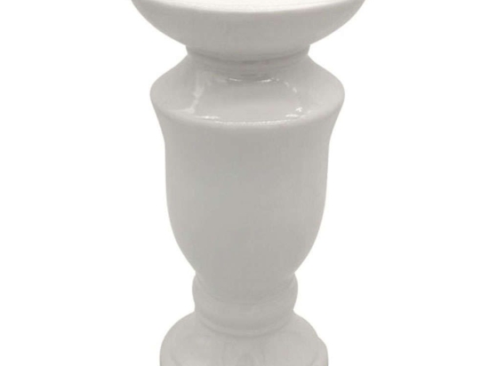 Κηροπήγιο 15-00-23743 13,5x28,2cm White Marhome Κεραμικό