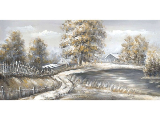 Πίνακας Καμβάς Αγροικία 15-00-23530 140x70cm Multi Marhome Οριζόντιοι Καμβάς