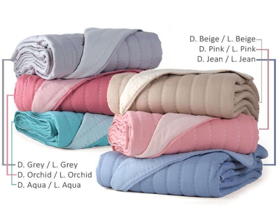 Κουβερλί Bicolor-19 Orchid Nef-Nef Υπέρδιπλo 220x240cm Microfiber