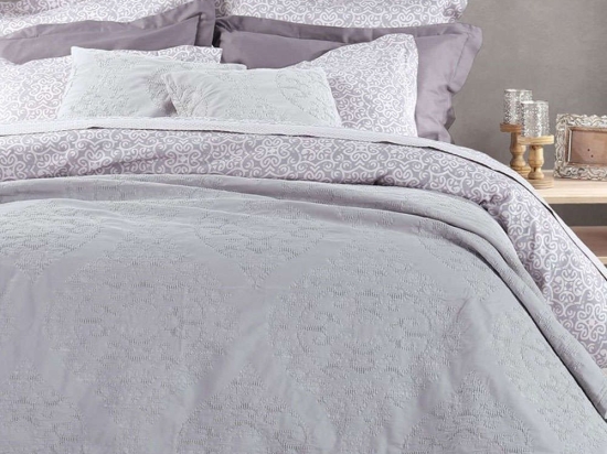 Κουβέρτα Seraina Grey Nef-Nef Υπέρδιπλo 230x250cm 100% Βαμβάκι