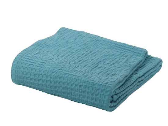 Κουβέρτα Πικέ New Golf Dusty Aqua Nef-Nef Μονό 160x240cm 100% Βαμβάκι