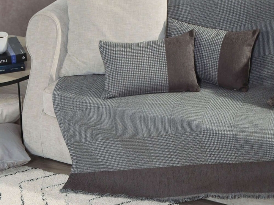 Ριχτάρι Cardiff Grey Nef Nef Διθέσιο 170x250cm Βαμβάκι-Ακρυλικό