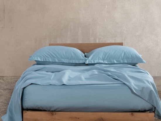 Σεντόνι Elements Dusty Aqua Nef-Nef Υπέρδιπλo 240x270cm 100% Βαμβακοσατέν