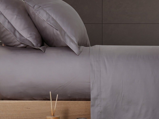 Σεντόνι Elements Με Λάστιχο Anthracite Nef-Nef King Size 180x235cm 100% Βαμβακοσατέν