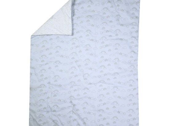 Κουβερλί Βρεφικό Sunshine Grey-Blue Nef-Nef 110x140cm Πολυέστερ