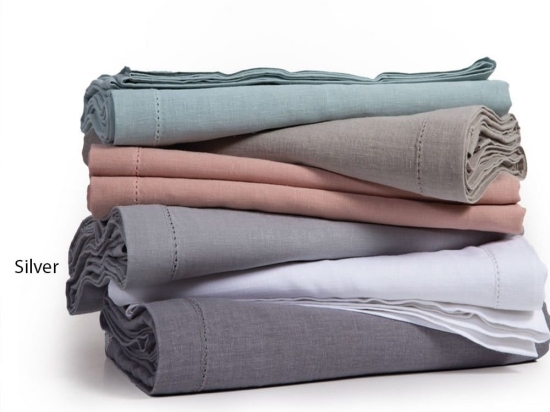 Τραπεζομάντηλο Cotton-Linen Silver Nef-Nef 150X250 Βαμβάκι-Λινό