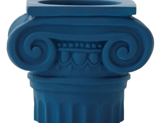 Κηροπήγιο Atlas S351150KL 9,5x12x9cm Atlas Blue Sophia Κεραμικό