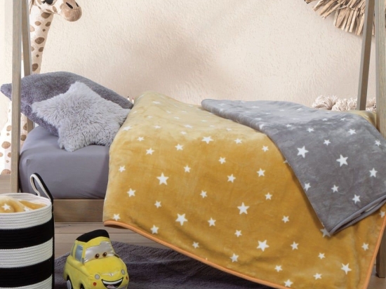 Κουβέρτα Βρεφική Stellar Yellow Nef-Nef Κούνιας 100x140cm Πολυέστερ