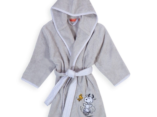 Μπουρνούζι Βρεφικό Snoopy World Grey Nef-Nef
