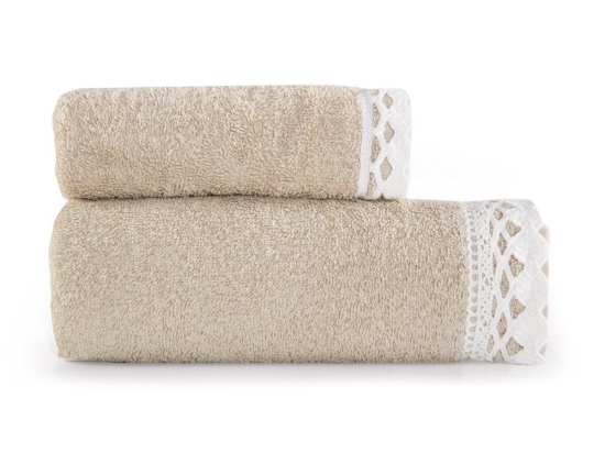 Πετσέτα Crochet Σετ 2τμχ 1123-Beige Nef-Nef Σετ Πετσέτες 50x90cm 100% Βαμβάκι
