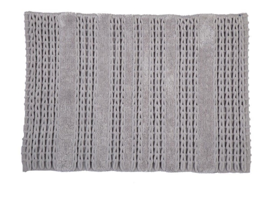 Ταπέτο Μπάνιου Life 725-Grey Nef-Nef 60Χ90 60x90cm Βαμβάκι-Πολυέστερ