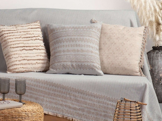 Ριχτάρι Arabi Ecru-Beige Nef-Nef Πολυθρόνα 170x180cm Βαμβάκι-Πολυέστερ