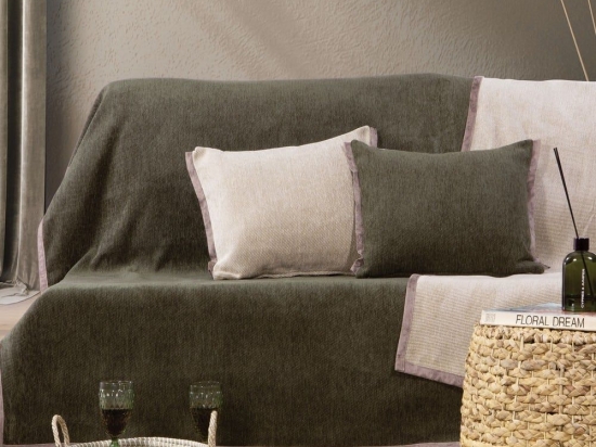 Ριχτάρι New Tanger Green-Ecru Nef-Nef Διθέσιο 180x250cm Ακρυλικό-Πολυέστερ