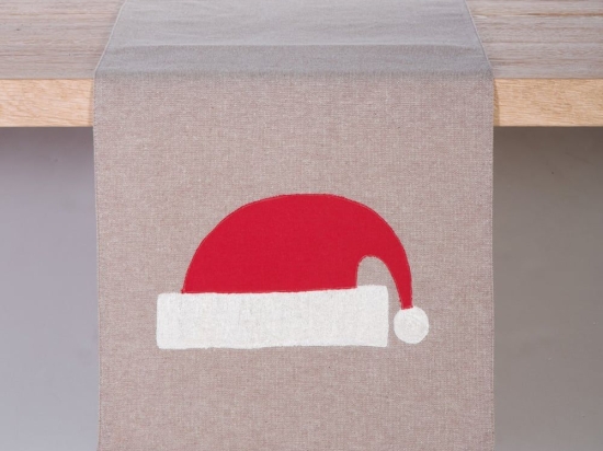 Runner Χριστουγεννιάτικο Santa Night Grey Nef-Nef 33X150