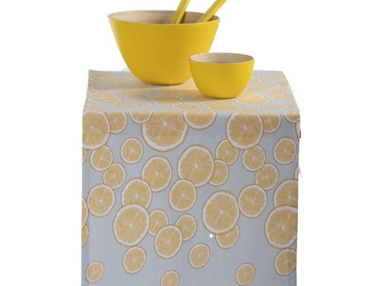 Runner Orange Juice Grey-Yellow Nef-Nef 45X150 Βαμβάκι-Πολυέστερ