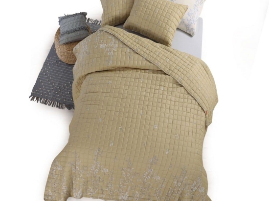 Κουβερλί Salvia-22 Yellow Nef-Nef Μονό 180x220cm Microfiber-Polyester