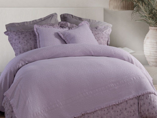 Κουβέρτα Fiorella Lilac Nef-Nef Υπέρδιπλo 230x250cm 100% Βαμβάκι