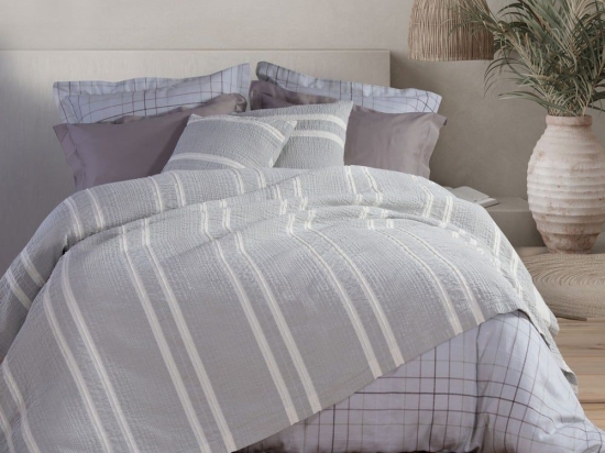 Κουβέρτα Roderick Grey Nef-Nef Υπέρδιπλo 230x250cm 100% Βαμβάκι