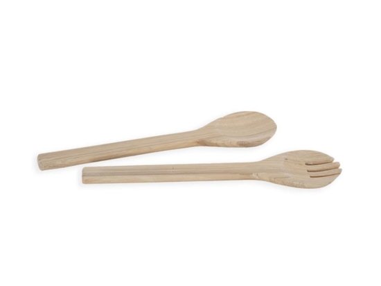 Κουτολαπηρούνα Σαλάτας Casta (Σετ 2τμχ) 30Χ7 Natural Nef-Nef Bamboo