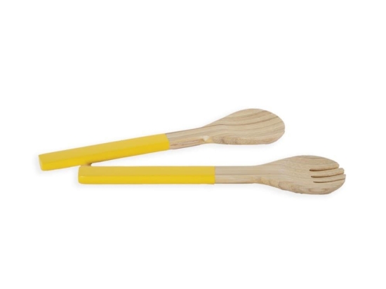 Κουτολαπηρούνα Σαλάτας Casta (Σετ 2τμχ) 30Χ7 Yellow Nef-Nef Bamboo