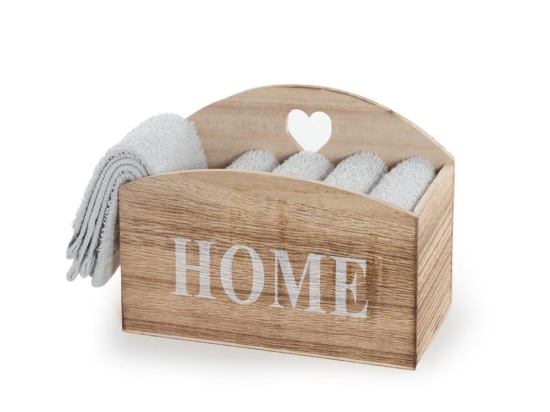 Λαβέτες Home Basket (Σετ 5τμχ) Grey Nef-Nef Σετ Πετσέτες 30x30cm 100% Βαμβάκι