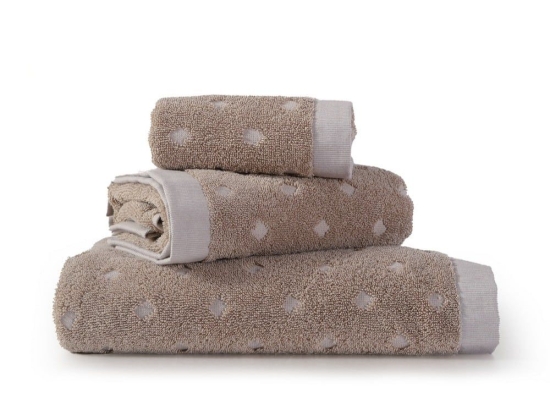 Πετσέτα Lennox Beige Nef-Nef Προσώπου 50x90cm 100% Βαμβάκι