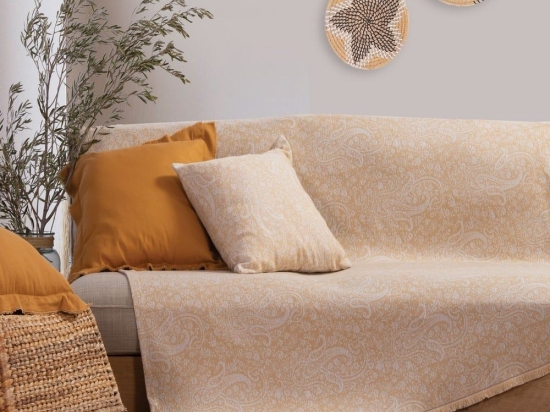 Ριχτάρι Anais Yellow Nef-Nef Τριθέσιο 170x300cm Βαμβάκι-Πολυέστερ