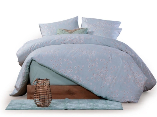 Σεντόνια Daisario (Σετ 4τμχ) Aqua Nef-Nef Υπέρδιπλo 240x270cm 100% Βαμβάκι