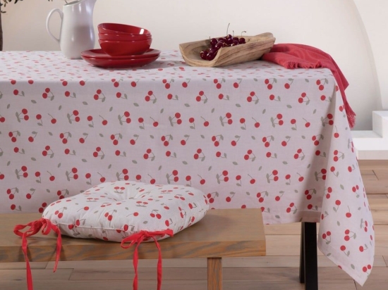 Τραπεζομάντηλο Cherry Love Beige Nef-Nef 140X240 100% Βαμβάκι