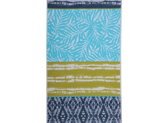 Πετσέτα Θαλάσσης Aloha Aqua-Mustard Nef-Nef Θαλάσσης 100% Βαμβάκι