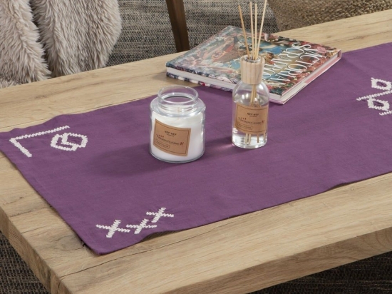Runner Laoura Mauve Nef-Nef 45X150 100% Βαμβάκι