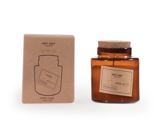 Αρωματικό Κερί Water Lilly 300gr Brown Nef-Nef Γυαλί