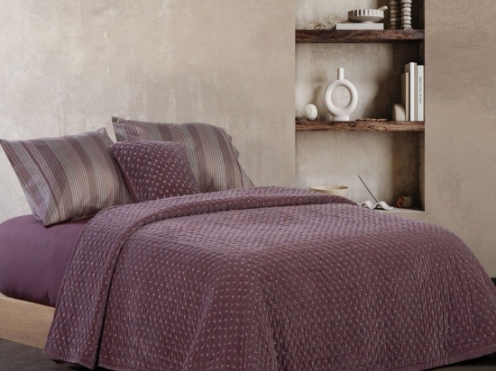Κουβερλί Shepard 23 Wine Nef-Nef Υπέρδιπλo 230x240cm Βαμβάκι-Πολυέστερ