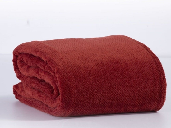 Κουβέρτα Fleece Record 23 Paprica Nef-Nef Υπέρδιπλο 240x220cm Πολυέστερ