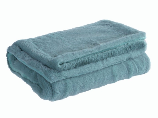 Κουβέρτα Βρεφική Rabbit Fur Hug Dusty Aqua Nef-Nef Κούνιας 80x110cm Πολυέστερ