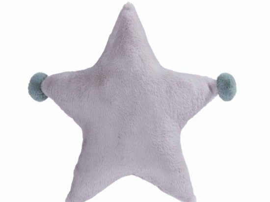 Μαξιλάρι Διακοσμητικό (Με Γέμιση) Παιδικό Baby Star Grey Nef-Nef 45X45 Πολυέστερ