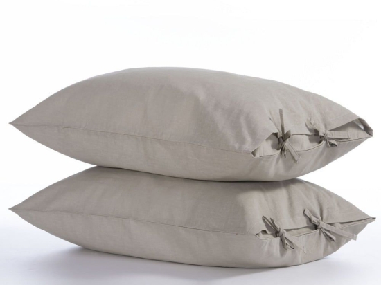 Μαξιλαροθήκες Cotton-Linen (Σετ 2τμχ) Beige Nef-Nef 52X72 Βαμβάκι-Λινό