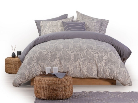 Σεντόνια Honor (Σετ 4τμχ) Grey Nef-Nef Υπέρδιπλο 240x260cm 100% Βαμβακερή Φανέλα