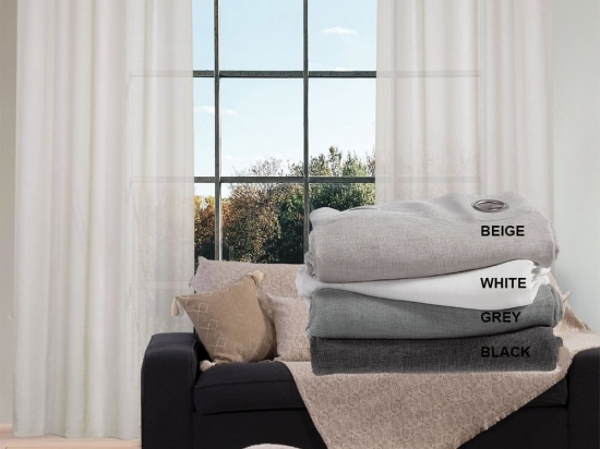 Κουρτίνα Monique Beige Nef-Nef 140x265cm Πολυέστερ