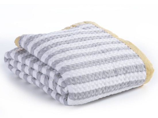 Κουβέρτα Παιδική Happy Stripe Grey Nef-Nef Μονό 160x240cm 100% Βαμβάκι