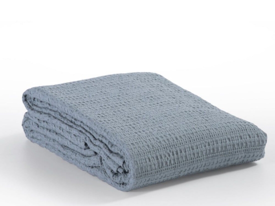 Κουβέρτα Πικέ Cool Dusty Blue Nef-Nef Υπέρδιπλo 220x240cm 100% Βαμβάκι