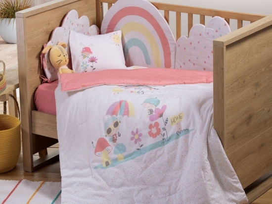 Κουβερλί Βρεφικό Baby Bugs White Nef-Nef 110x140cm Βαμβάκι-Πολυέστερ